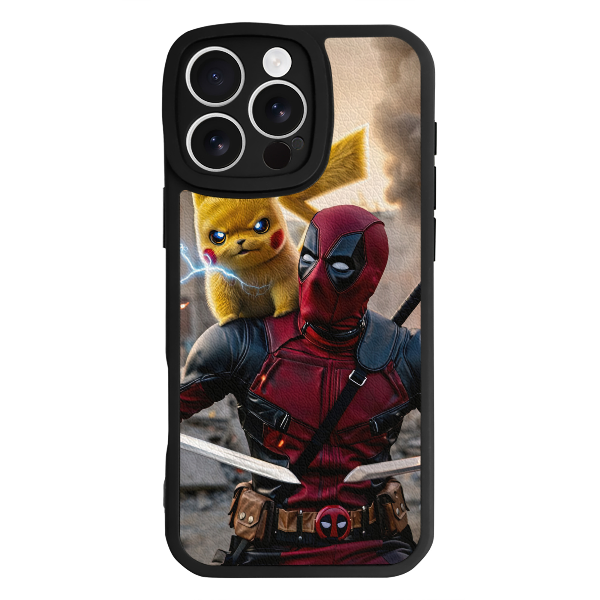 （画像用） Deadpool デッドプール 【iPhone 16シリーズ対応】シリコンスマホケース（レザー調） 材質：シリコン